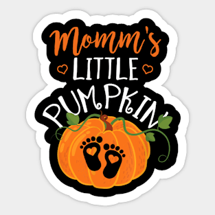 Halloween Pregnancy Shirt Mom To Be Mommy's Little Pumpkin Sticker